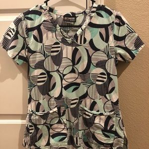Used Greys Anatomy Greene Scrub Top XS